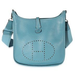 Hermès Clemence Blue Jean Evelyne III PM
